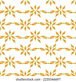 CARROT ORNAMENT SEAMLESS VECTOR PATTERN