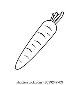 carrot outline black and white vector design