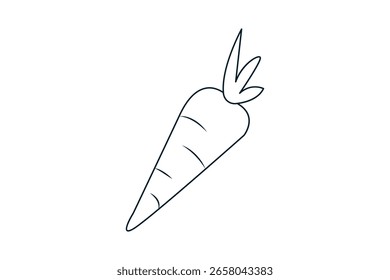 Karotten Umrisszeichnung in einer Linie minimalistischen Stil perfekt für gesunde Lebensmittel Konzept Illustration
