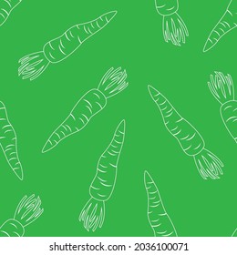 El contorno de las zanjas es un patrón sin fisuras sobre el fondo verde. Diseño de dibujos animados planos. Ilustración vectorial.