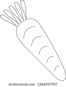 Carrot Outline Work for Children and Kids