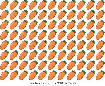 Carrot Pattern Background Cooking, cutting, vegetable concept vector illustration