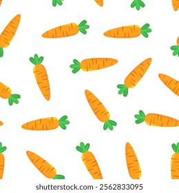 carrot pattern Background. flat illustration carrot background. seamless pattern carrot. seamless pattern of carrot.