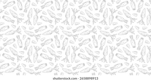 carrot pattern Background. seamless pattern carrot. carrot doodle pattern background. seamless pattern of carrot.