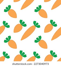 Carrot Pattern Background. Vector Illustration
