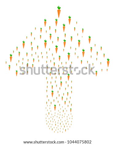 Carrot pattern composed in the combination of up navigation arrow. Upwards oriented arrow composition done from carrot design elements.