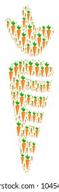 Carrot pattern done in the combination of carrot pictograms. Vector iconized composition designed from simple icons.