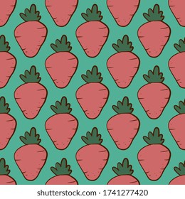 Carrot pattern , illustration, vector on white background
