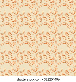 carrot pattern for kitchen and vegetarian. Cool vegetable for food