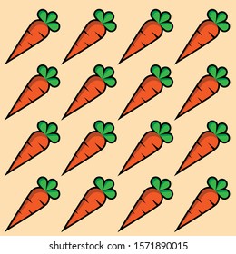 Carrot Pattern Logo Vector Texture Illustration