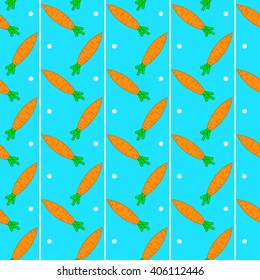 Carrot pattern on blue background.