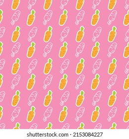 Carrot pattern on a pink background,cute carrot pattern