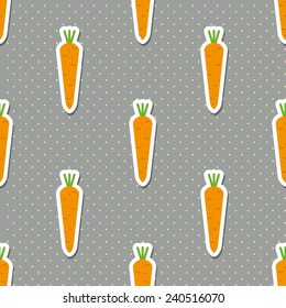 carrot pattern. Seamless texture with ripe carrot. Use as a pattern fill