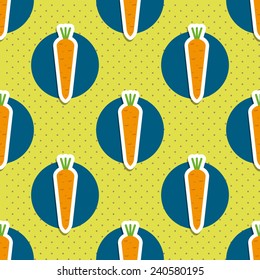 carrot pattern. Seamless texture with ripe carrot. Use as a pattern fill