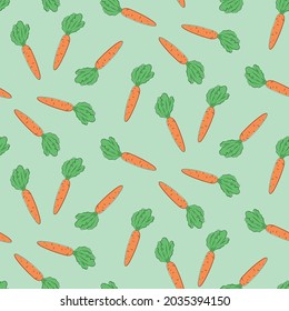 Carrot Pattern Seamless Vector. Texture, Background.