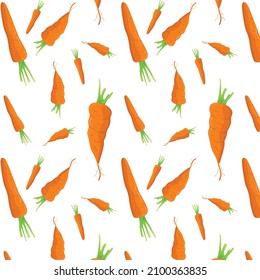 Carrot pattern Vector in a White Background, Ilustrator 10