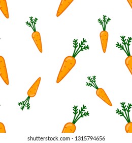 carrot pattern, vegetable pattern on white background