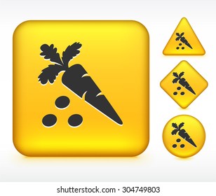 Carrot and Peas on Yellow Multi Shape Buttons