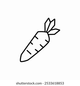 carrot plant icon sign vector