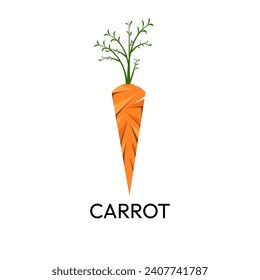 carrot plant logo with exposure style