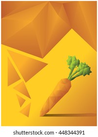Carrot polygon design vector illustration.
