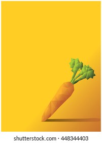 Carrot polygon design vector illustration.