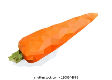 carrot polygonal vector illustration isolated