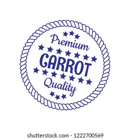 Carrot premium quality emblem, label, badge. premium quality package label. vintage stamp. designed for Carrot product