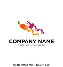 carrot radish logo vector