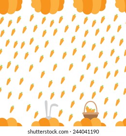 carrot rain. funny seamless background
