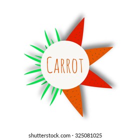 Carrot realistic concept design. Vector illustration