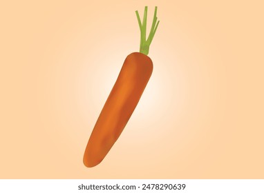 Karottenrote Vektorillustration mit Hintergrund 