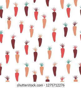Carrot repeat pattern. Ideal for fabric,paper,wrap,t-shirt,textile, poster, card, scrapbooking, birthday and party invitation, wallpaper or background.
