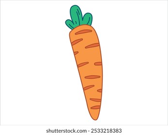 Carrot root plant vegetable healthy organic fresh veggie vitamin health natural colorful design icon set