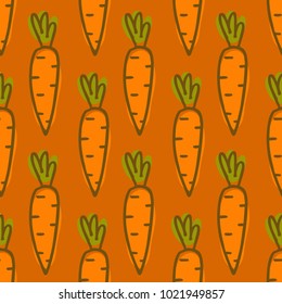 carrot seamless doodle pattern