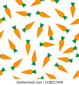 Carrot Seamless Pattern Background Vector Illustration