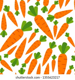 Carrot Seamless Pattern Background, Vector illustration