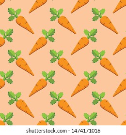 carrot seamless pattern. background, vector, illustration