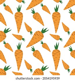 Carrot seamless pattern design background.