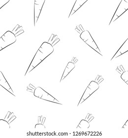 Carrot seamless pattern design template. Vector illustration