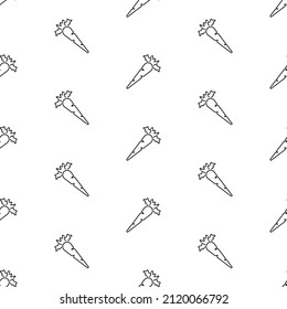 carrot seamless pattern isolated on white background.
