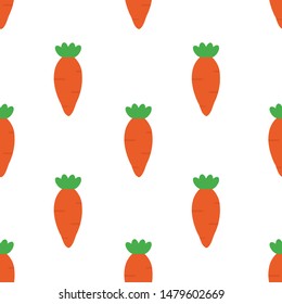 Carrot seamless pattern vector file on isolated white background. It can be used for wallpaper, home decoration,Art, print, packaging design, fashion, etc.