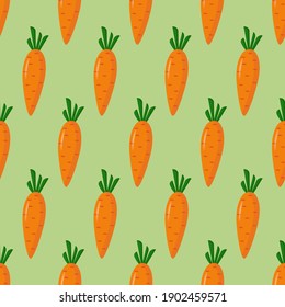 Carrot seamless pattern. Vector illustration