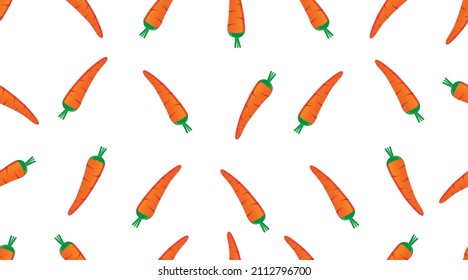 Carrot seamless pattern vector illustration