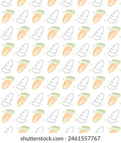 carrot seamless pattern water color design