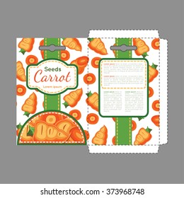 Carrot seeds. Pocket design