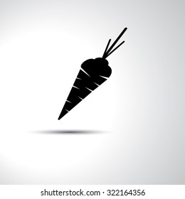 Carrot sign flat icon