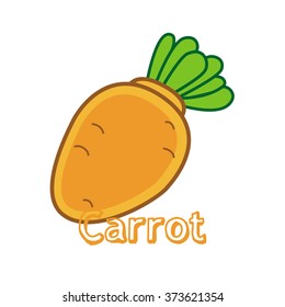 carrot with sign.vector illustration