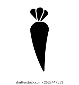 Carrot silhouette. Carrot icon isolated on white background