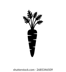 Carrot silhouette icon vector flat illustration design.